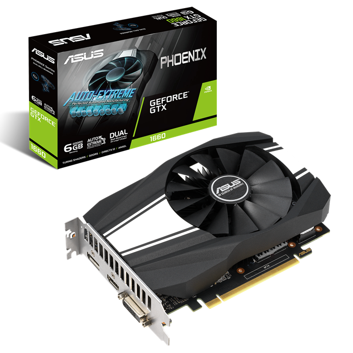Asus Karta graficzna GeForce PH GTX 1660 6GB 192BIT GDDR5 DP/HDMI/DVI-D